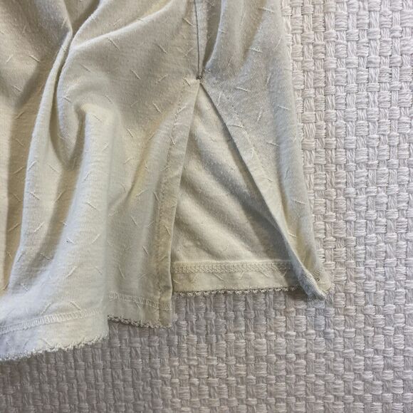 Miss Elaine MIDI Nightgown SZ Med Cap Sleeve Scoop Neck Embroidered Cream - Picture 6 of 8